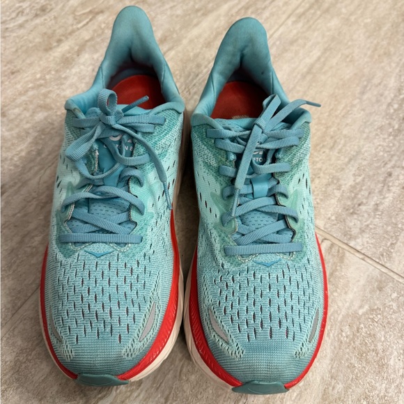 Hoka Clifton 8 Tiffany Green Running Shoes - Picture 3 of 12